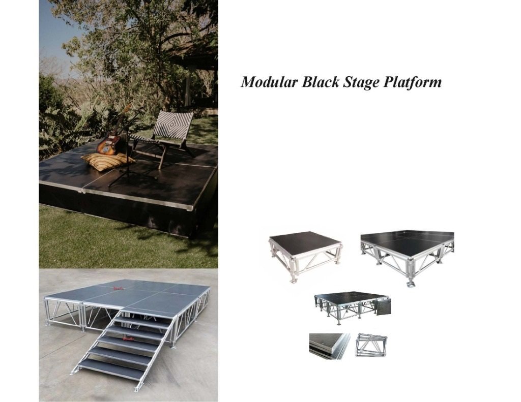 Modular Black Stage Platform